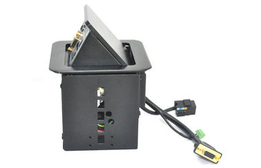 Scatola da tavolo nera di interconnessione, sbocco di potere dell'incavo RJ45 di pop-up